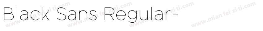 Black Sans Regular字体转换